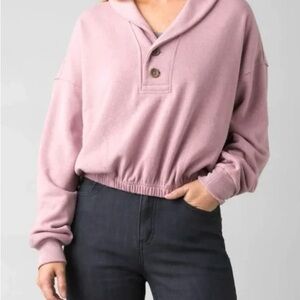 PrAna Women's Cozy Up Michie Top - Large- Soft Musk Heather